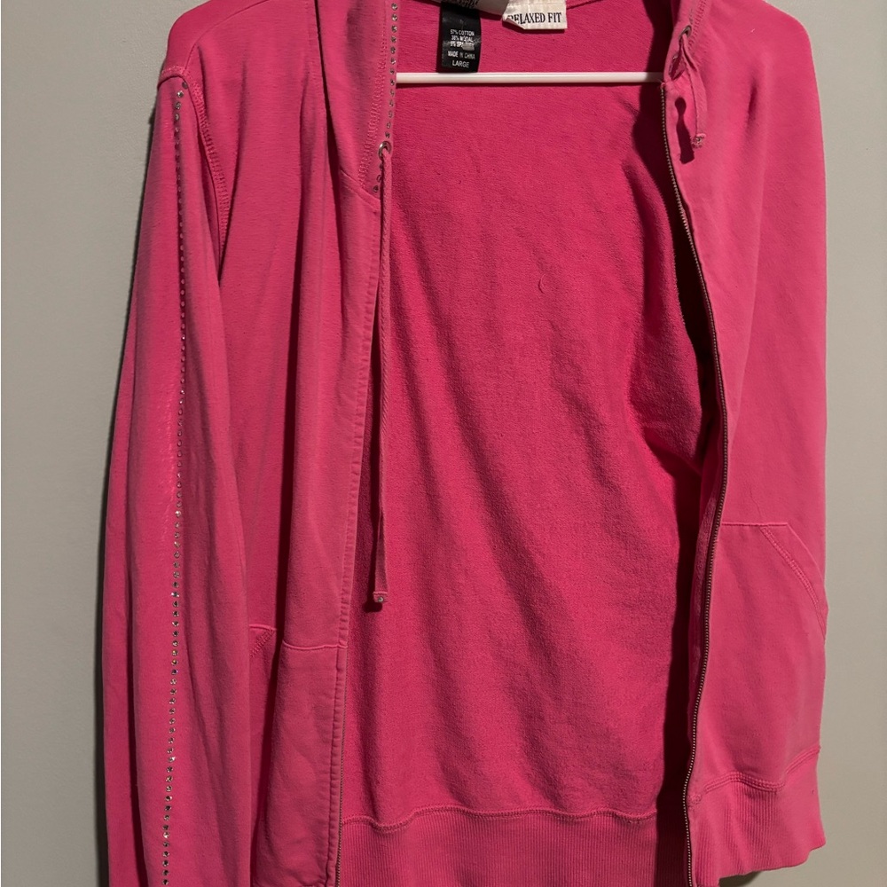 Pink Zip-Up Hoodie